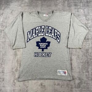 Toronto Maple Leafs Shirt Mens Small Gray Vintage Chalk Line Jersey NHL Hockey